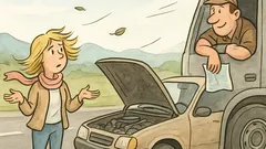 Vic: Blondinki crkne avto na avtocesti...