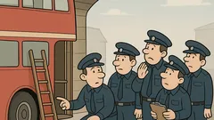 Vic: Policisti z dvonadstropnim avtobusom pod most