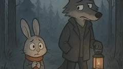 Vic: Gresta zajec in volk skozi temen gozd