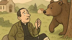 Vic: Frančiškan preskoči mašo in sreča medveda